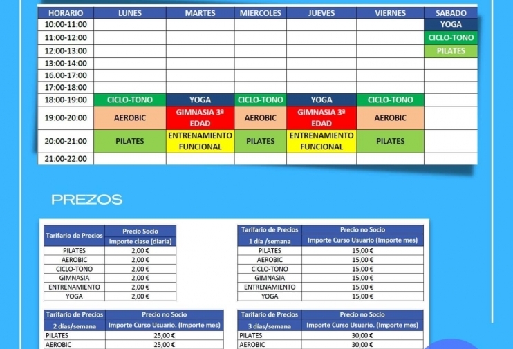 Comeza setembro con numerosas actividades no ximnasio municipal